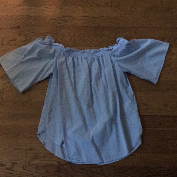 H&M Tops - H&M off the shoulder blouse - light blue